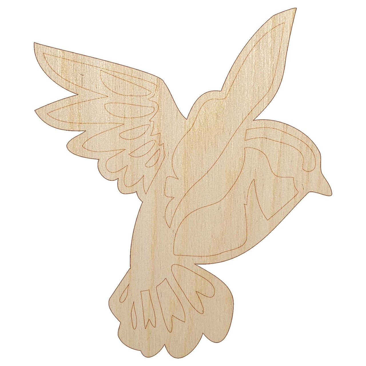 Sparrow Bird in Flight Unfinished Wood Shape Piece Cutout for DIY Craft Projects